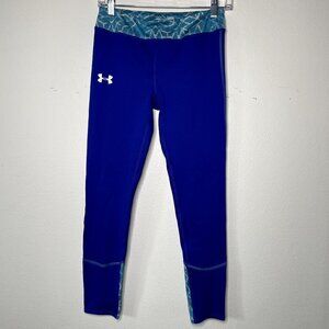 Under Armour Youth Leggings Cold Gear Size YLG Youth Large Blue